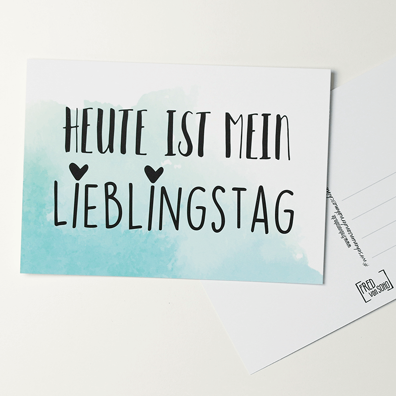 Postkarte „Lieblingstag“, DIN A6